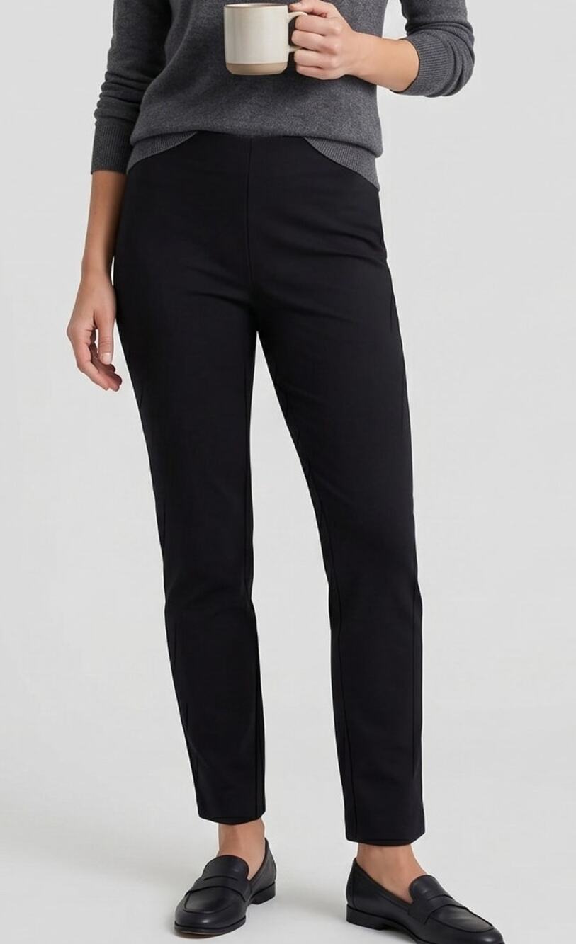 Adrianna Papell Size 6 Womens Black Pants 90% Polyester 10% Elastane